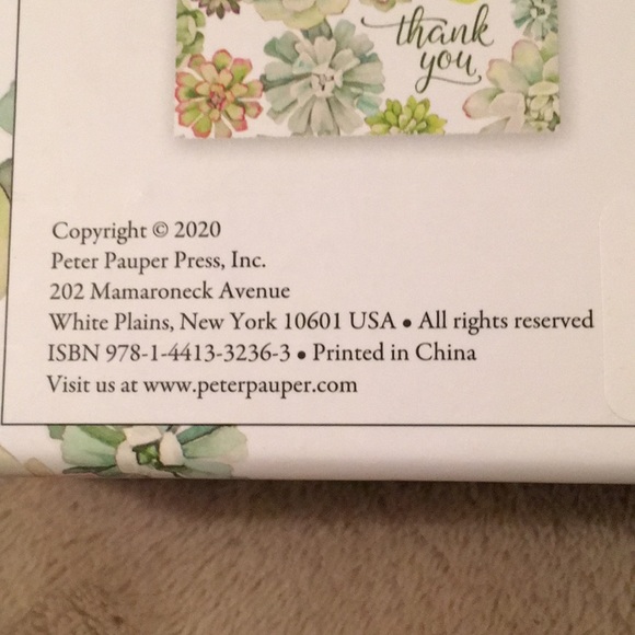 Succulent Garden Thank You Notes Boxed Set 14 NWT - Picture 8 of 11